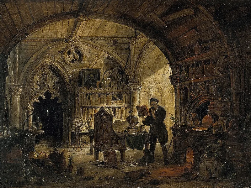 1808-James Nasmyth - Un alchimista nel suo laboratorio